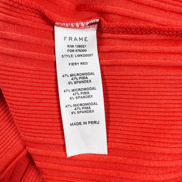 Frame Denim Red One Shoulder Bodycon Casual Mini Dress - S - Picture 6 of 6